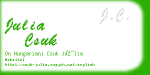 julia csuk business card